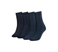 TOMMY HILFIGER Damen Socken, 4er Pack - Sock Casual, ECOM, Kurzsocken, uni Blau 35-38