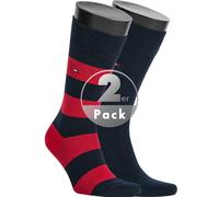 Tommy Hilfiger Socken Herren Baumwolle blau gestreift, 39-42