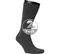 2 Paar Tommy Hilfiger Herren Socken Strümpfe Classic 43-46 TH Anthrazit
