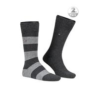 Tommy Hilfiger Socken Herren Baumwolle grau gestreift, 39-42
