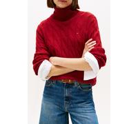 Tommy Hilfiger Soft Wool Cable Roll Neck Regatta Red Größe: XXL | Pullover Outlet | Damen | Rot