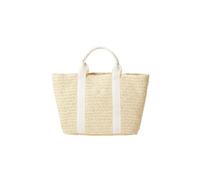 Tommy Hilfiger Spring Logo Tote, Basttasche, Shopper, Natur-Beige