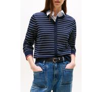 Tommy Hilfiger Damen Cardigan Jersey Stitch Elegant, Mehrfarbig (Dark Night Navy/Ivory Silk STP Gs), XS