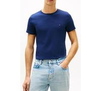 Tommy Hilfiger Stretch Slim Fit Tee Carbon Navy Größe: L | Basic T-Shirts Outlet | Herren | Blau