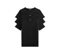 Tommy Hilfiger Stretch Vn Tee Ss 3-pack Black/black/black Größe: M | Basic T-Shirts Outlet | Herren | Schwarz
