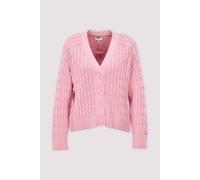 Tommy Hilfiger Damen Strickjacke Cardigan Cable mit V-Ausschnitt, Rosa (Classic Pink), L