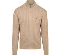 Tommy Hilfiger Strickjacke Zip Cable Beige - Größe XL Beige XL