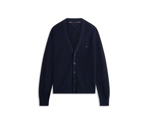 Tommy Hilfiger - Strukturierte Strickjacke blau - Gr. - M