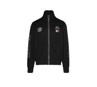 Tommy Hilfiger Unisex Sweatshirt mit Reißverschluss TH X Cadillac F1 Racing Track Top mit Stehkragen, Schwarz (Black), S