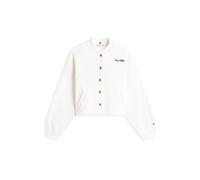 Tommy Hilfiger Relaxed Fit Sweatjacke aus Baumwoll-Mix in Ecru, Größe L