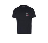 Tommy Hilfiger Regular Fit T-Shirt aus reiner Baumwolle Modell 'BRAND LOVE TEXT' in Marine, Größe XL
