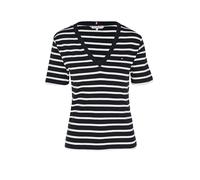 Tommy Hilfiger Slim Cody Kurzarm-t-shirt Mit V-ausschnitt L Nos Breton Desert Sky / Ecru