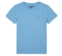 Tommy Hilfiger Jungen T-Shirt Kurzarm Rundhalsausschnitt, Blau (Dark Allure Heather), 12 Jahre