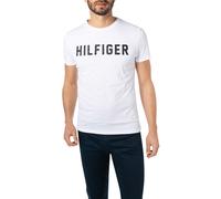 Tommy Hilfiger T-Shirt Herren Rundhals Baumwolle weiß, L