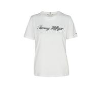 Tommy Hilfiger T-Shirt mit Label-Stitching in Ecru, Größe S