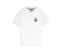 T-Shirt TOMMY HILFIGER "BRAND LOVE TEXT STACK", Herren, Gr. S, weiß, Single Jersey, Obermaterial: 100% Baumwolle, unifarben, regular fit normal, Rundhals, eingesetzt abgesteppte Kante, Shirts T-Shirt,