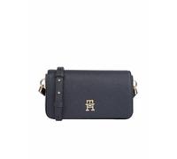 Tommy Hilfiger Damen Crossbody Bag Tasche Emblem Flap Crossover Klein, Blau (Space Blue), Einheitsgröße