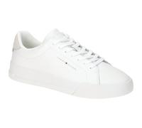 Tommy Hilfiger Herren Court Sneaker Detail Essential aus Leder, Weiß (White), 44