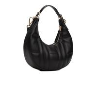 Schultertasche TOMMY HILFIGER "TH FEMININE MOON CROSSOVER", Damen, Gr. B/H/T: 22cm x 22cm x 6cm, schwarz, Lederimitat, unifarben, Taschen, Damen Umhängetasche, Hobo, mit TH-Schmuckelement (38866729-0)