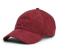 TOMMY HILFIGER TH Flag Corduroy Soft 6 Panel Cap Deep Rouge