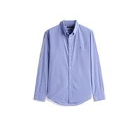 Langarmhemd TOMMY HILFIGER "FLEX POPLIN MICRO GINGHAM", Herren, Gr. XXL, N-Gr, wedge blau, check, Web, Obermaterial: 100% Baumwolle, casual, regular fit, Langarm 1-Knopf-Manschette, Hemden, mit Vichy