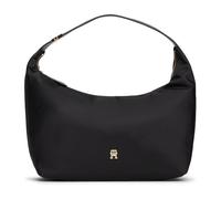 Tommy Hilfiger Schultertasche TH GO Hobo 34 cm Nylon Schwarz mit goldfarbenen Details