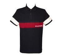 Tommy Hilfiger TH Herren-Poloshirt, Kurzarmhemd mit Kragen und Knöpfen, Normale Passform, Reine Baumwolle, Artikel XM0XM02829, DW5 Desert Sky, L
