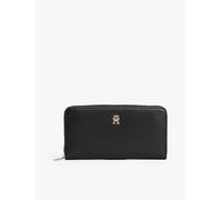 Tommy Hilfiger Portemonnaie in Kunstleder-Optik Modell 'ICON LRG ZA' in Black, Größe 1