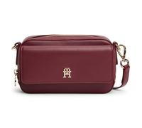 Mini Bag TOMMY HILFIGER "TH ICON CAMERA BAG", Damen, Gr. B/H/T: 20cm x 12cm x 10cm, rot (dunkelrot), Lederimitat, Taschen, Damen Umhängetasche, Schultertasche mit TH-Logoemblem (64251724-0) dunkelrot