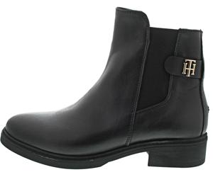 Tommy Hilfiger TH Leather Flat Boot 40 black
