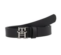 Tommy Hilfiger TH Logo Gürtel Leder 70 cm schwarz