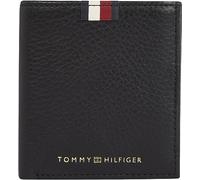 Geldbörse TOMMY HILFIGER "TH PREM LEA TRIFOLD" schwarz Kleinlederwaren Geldbörsen Geldscheinklammern mit charakteristischem Streifendetail (87892710-0)