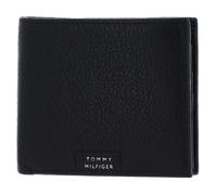 TOMMY HILFIGER TH Premium Leather Flap and Coin Wallet Black