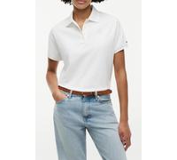 Tommy Hilfiger Damen Poloshirt Kurzarm Script Modern Regular Fit, Weiß (Ecru), L