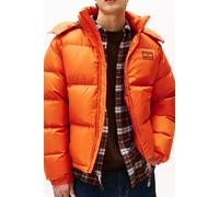 Steppjacke TOMMY JEANS "ALASKA DOWN PUFFER", Herren, Gr. L, voyager orange, Web, Obermaterial: 100% Polyester, unifarben, regular fit normal, Rundhals, eingesetzt gerader Abschluss, Jacken, Übergangsj