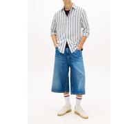 Tommy Jeans Regular Fit Freizeithemd aus Leinen-Baumwoll-Mix in Hellblau, Größe L