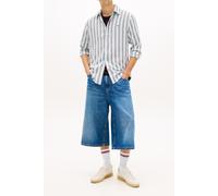 Tommy Jeans Regular Fit Freizeithemd aus Leinen-Baumwoll-Mix in Hellblau, Größe XXL