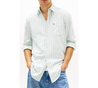 Tommy Hilfiger Tjm Regular Stripe Oxford Shirt Bahama Green Stripe Größe: XL | Business hemden Outlet | Herren | Grün