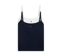 Tommy Jeans Damen 2er Pack Tops Essential Strap Top Stretch, Mehrfarbig (Ecru/Dark Night Navy), M