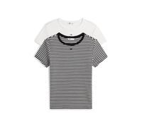 Tommy Hilfiger Tjw 2-pack Slim Essential T-shirt Ecru/ Black White Stripe Größe: M | Hemden Outlet | Damen | Schwarz