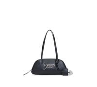 Schultertasche TOMMY JEANS "TJW BOLD SHOULDER BAG", Mädchen, Gr. B/H/T: 28cm x 12,5cm x 6cm, schwarz, Lederimitat, Taschen Schultertasche, Damen Handtasche, Umhängetasche mit plakativem Logo (17260263