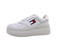 Tommy Jeans Damen Flatform Sneaker Retro Basket Flatform Essential Schuhe, Weiß (White), 39