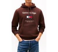 Tommy Hilfiger Tommy Embro Flag Hoodie Chocolate Größe: S | Kaputzenpullis Outlet | Herren | Braun