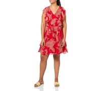 Tommy Hilfiger Damen Sleeveless Ruffle Dress Kleid, Samba/Elfenbein, 46 Mehr