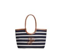 TOMMY HILFIGER - Tommy Hilfiger Elev Tote Bag, Shopper, Stripe Blue / Cognac
