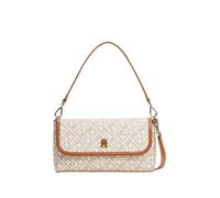 TOMMY HILFIGER - Tommy Hilfiger Monoplay Flap Bag, Schultertasche, Umhängetasche, Weiß-Beige