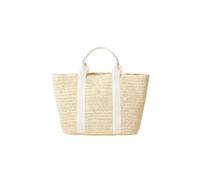 TOMMY HILFIGER - Tommy Hilfiger Spring Logo Tote, Basttasche, Shopper, Natur-Beige