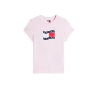Tommy Hilfiger - Tommy Hilfiger T-Shirt mit Logo-Print im Slim Fit pink - Gr. - M