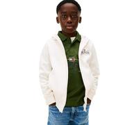 Tommy Hilfiger Tommy Icons Kapuzenpullover für Jungen, mit Reißverschluss, KB0KB10362, Weiß (Ancient White), 14 Jahre, Weiß (altweiß), 14 Jahre