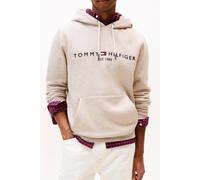 Tommy Hilfiger Tommy Logo Hoody Heathered Pebble Größe: L | Kaputzenpullis Outlet | Herren